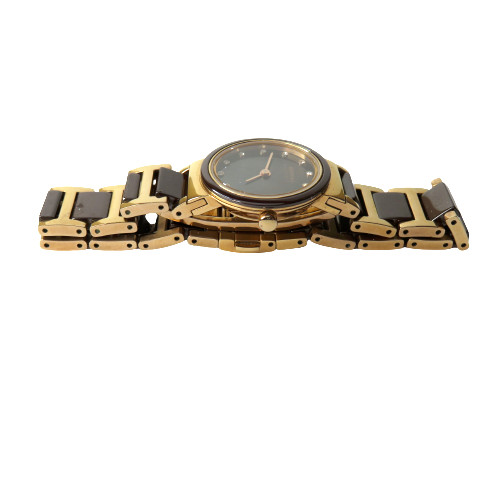 Bering Rose Time Gold Brown Ceramic Two Tone 25 mm Ladies Watch 10725-765