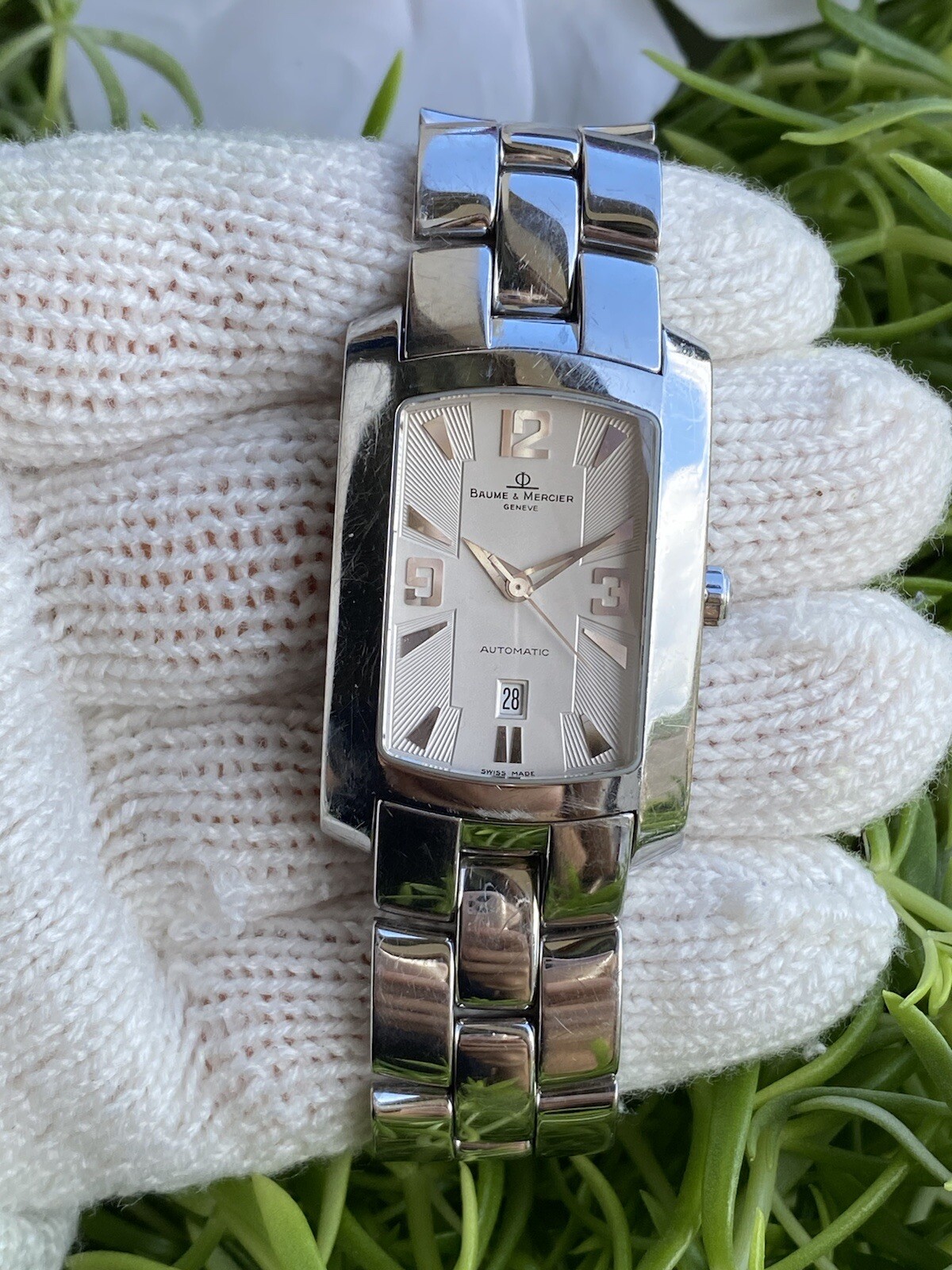 Baume & Mercier Hampton Milleis Watch 65308 Automatic Date Unisex Swiss Made