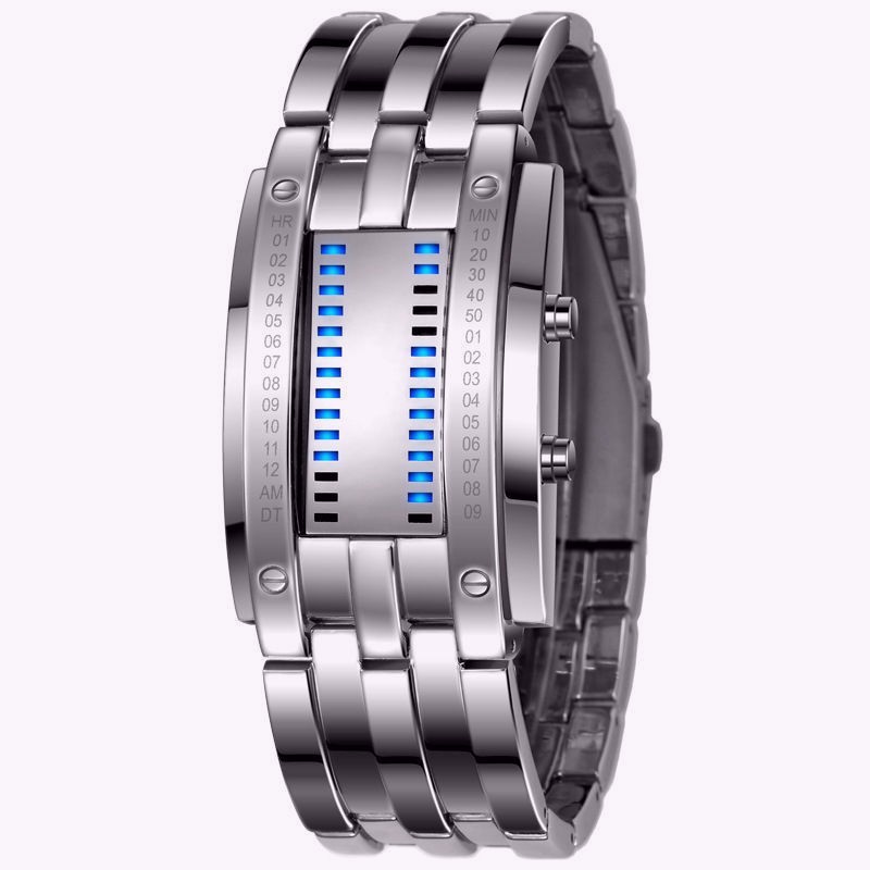 SW-DL Digital LED Matrix Binary Fashion Wrist Men Women Watch