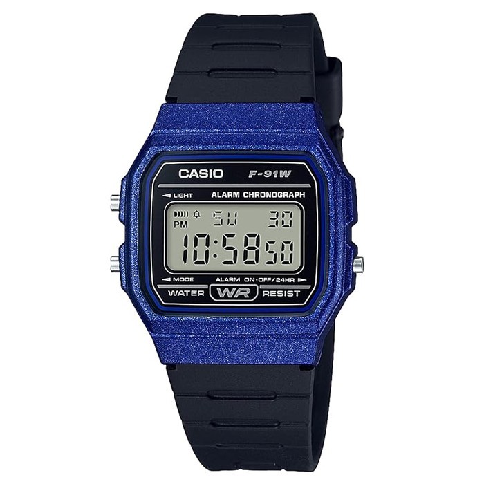 Casio F‑91W Digital Watch 1JH 2AJH 9AJH Japanese Edition Resin Band Alarm Water