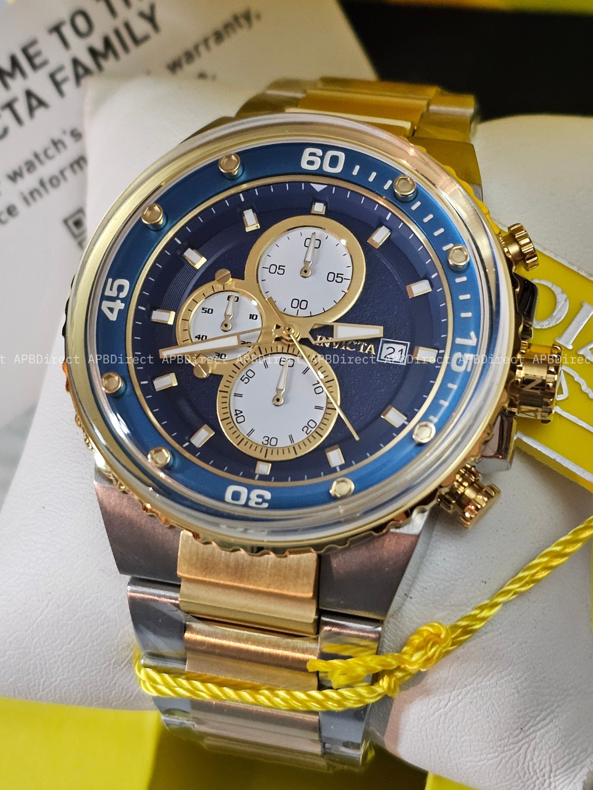 Invicta – Pro Diver – Very Thick Flame-Fusion Crystal Chronograph – mens watch