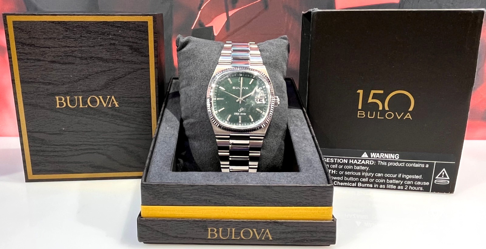Bulova Super Seville Precisionist Quartz Green Dial #96b439 Watch