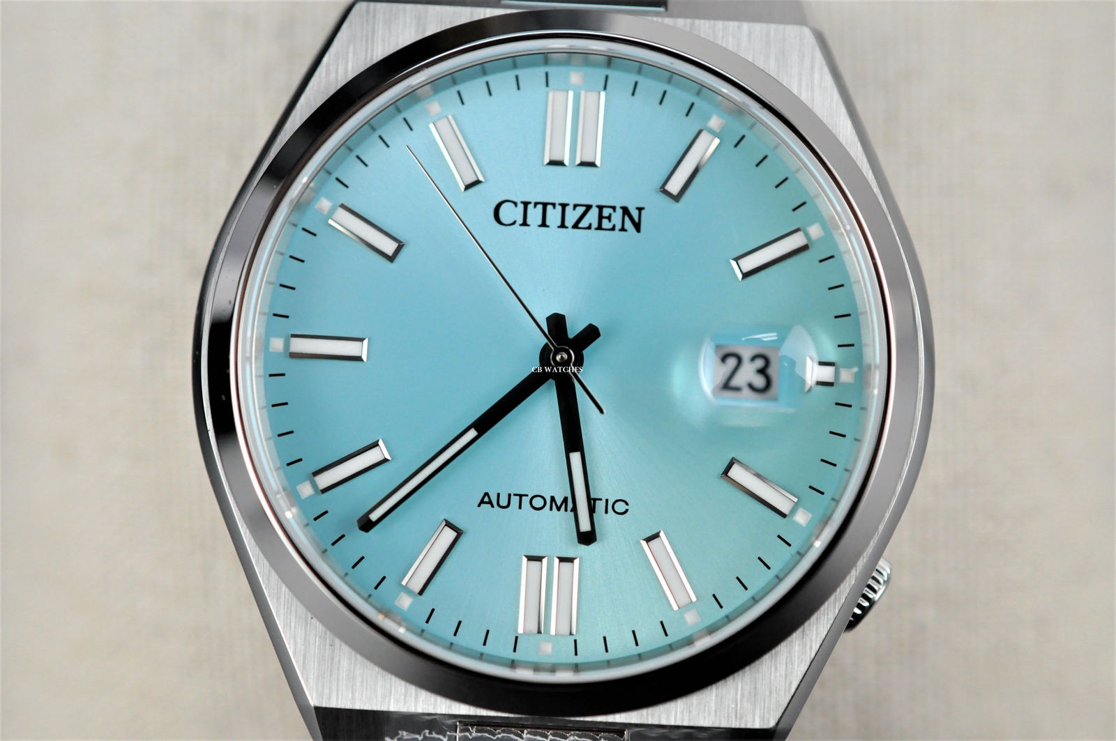 Citizen Automatic ice Blue Sapphire Glass Mens Watch NJ0151-88M