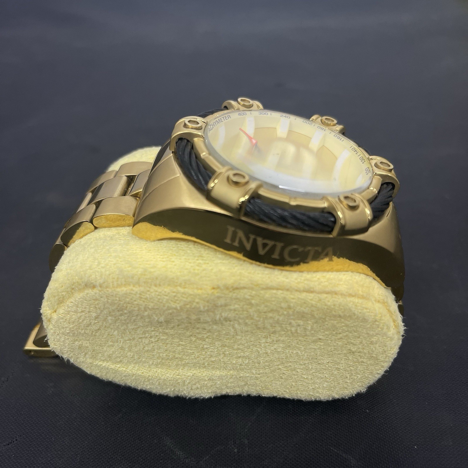 Invicta Men’s 25515 Bolt Quartz Chronograph Gold Dial Watch