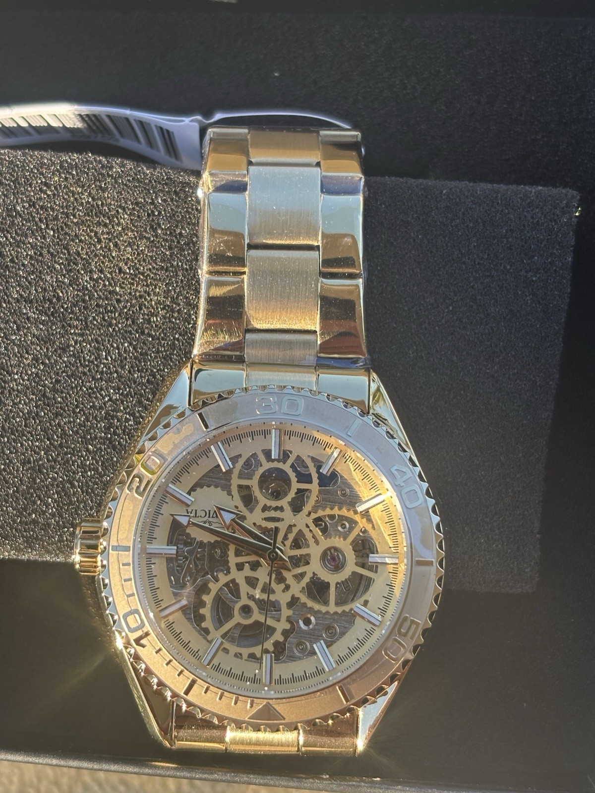 NIB Invicta Objet D’Art 69759 Men’s Automatic 43mm Gold Skeleton Watch