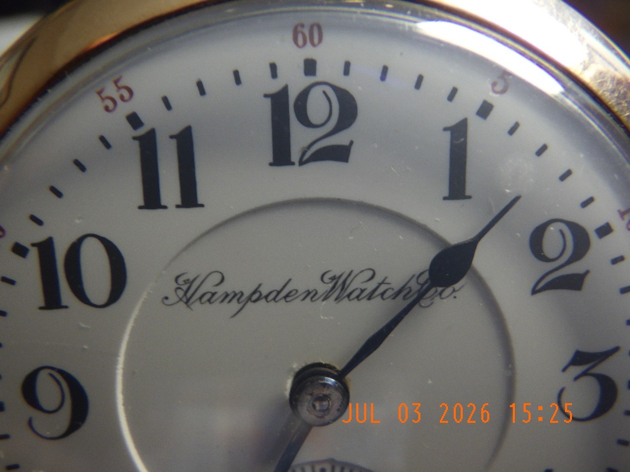 Hampden “Railway” special, size 18s, pocket watch, 21 jewel