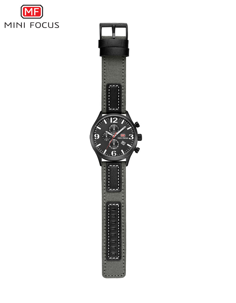 Mini focus Men Watch Quartz Sports Watches Male Nylon Strap Military Wrist Watch