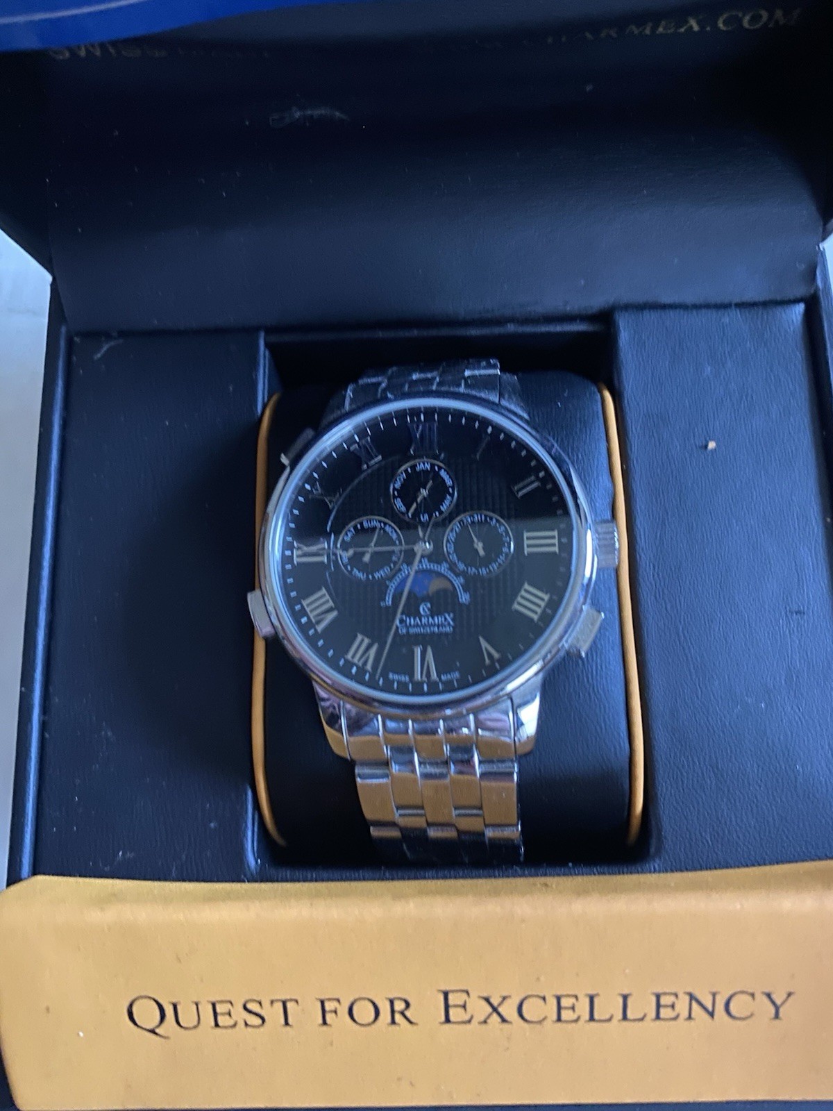 Charmex Wildebstein Black Dial Complete Calendar Men’s Watch