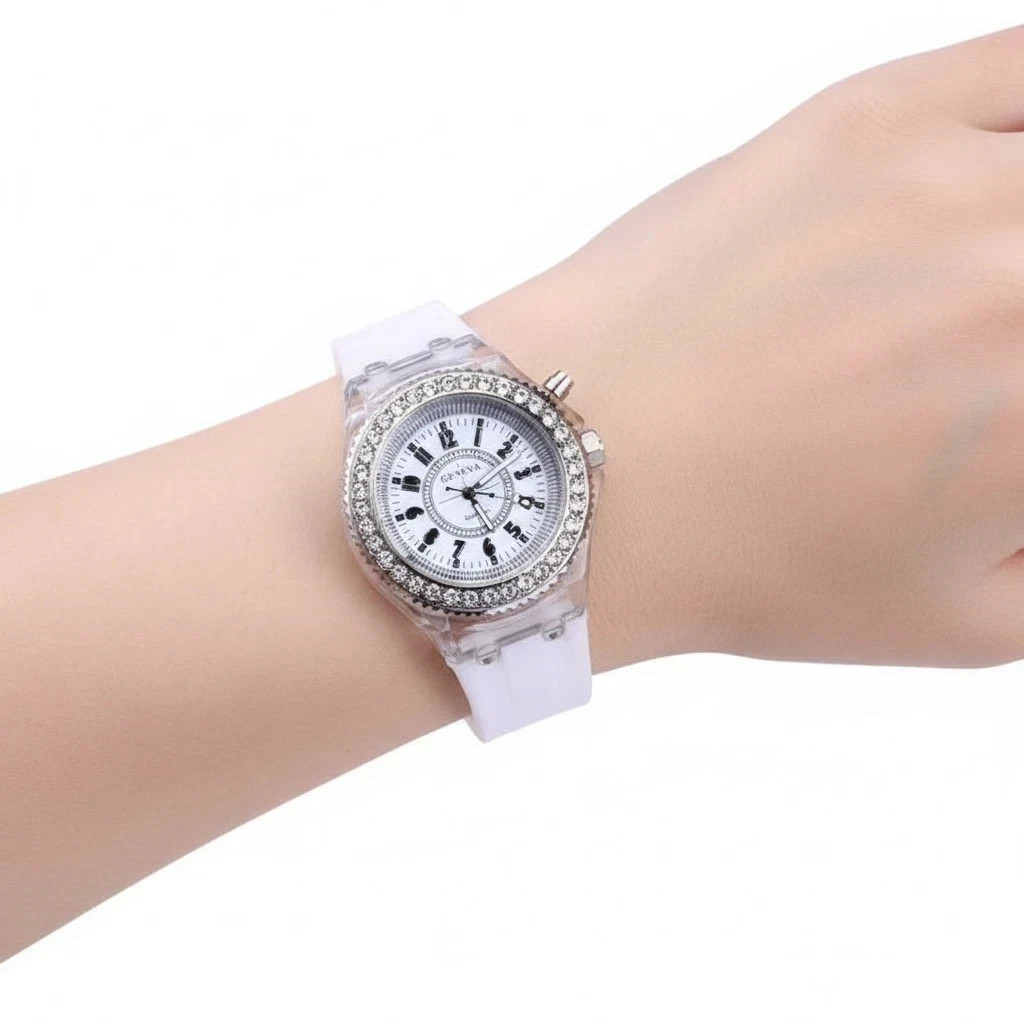 Mens Womens LED Watches Luminous Quartz Watches by Geneva