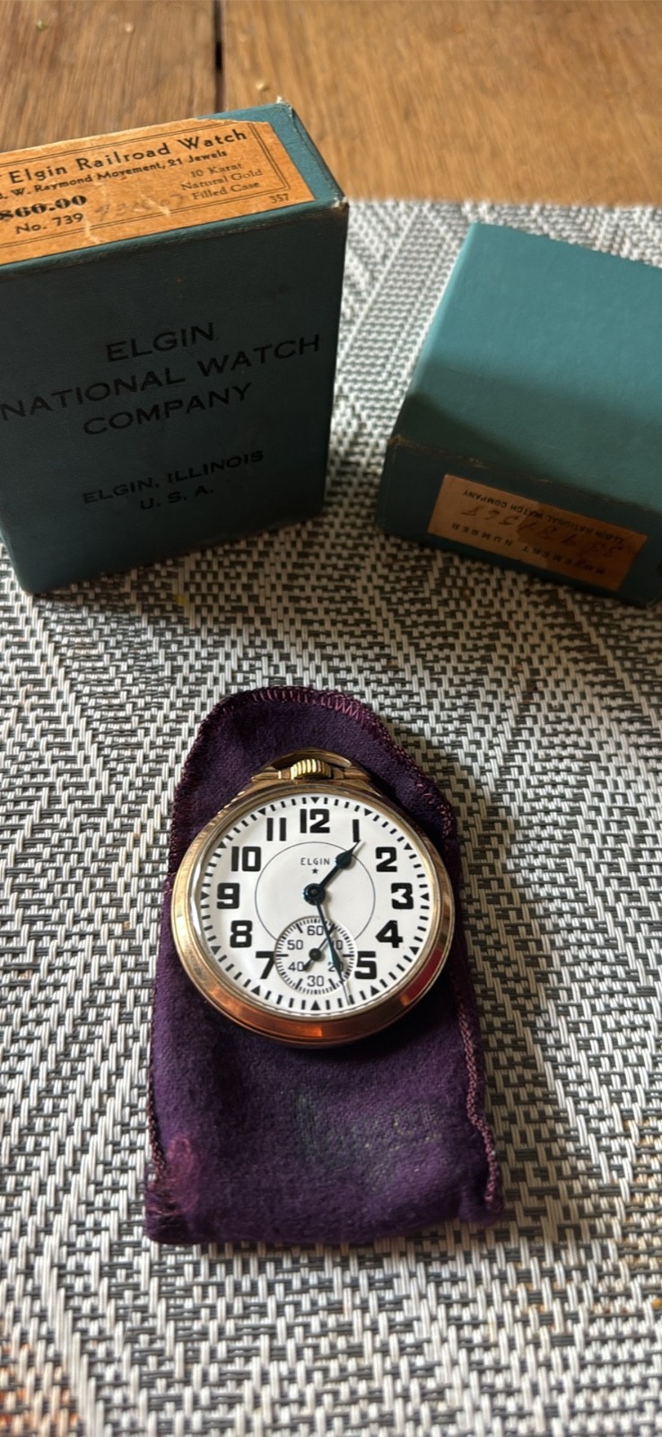 Vintage Railroad Elgin Pocket Watch B.W. Raymond 21 Jewels 10k gold filled