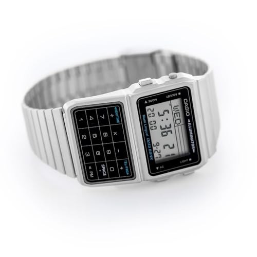 Casio Data Bank DBC-611-1DF Calculator Watch Silver Vintage Retro Japan New