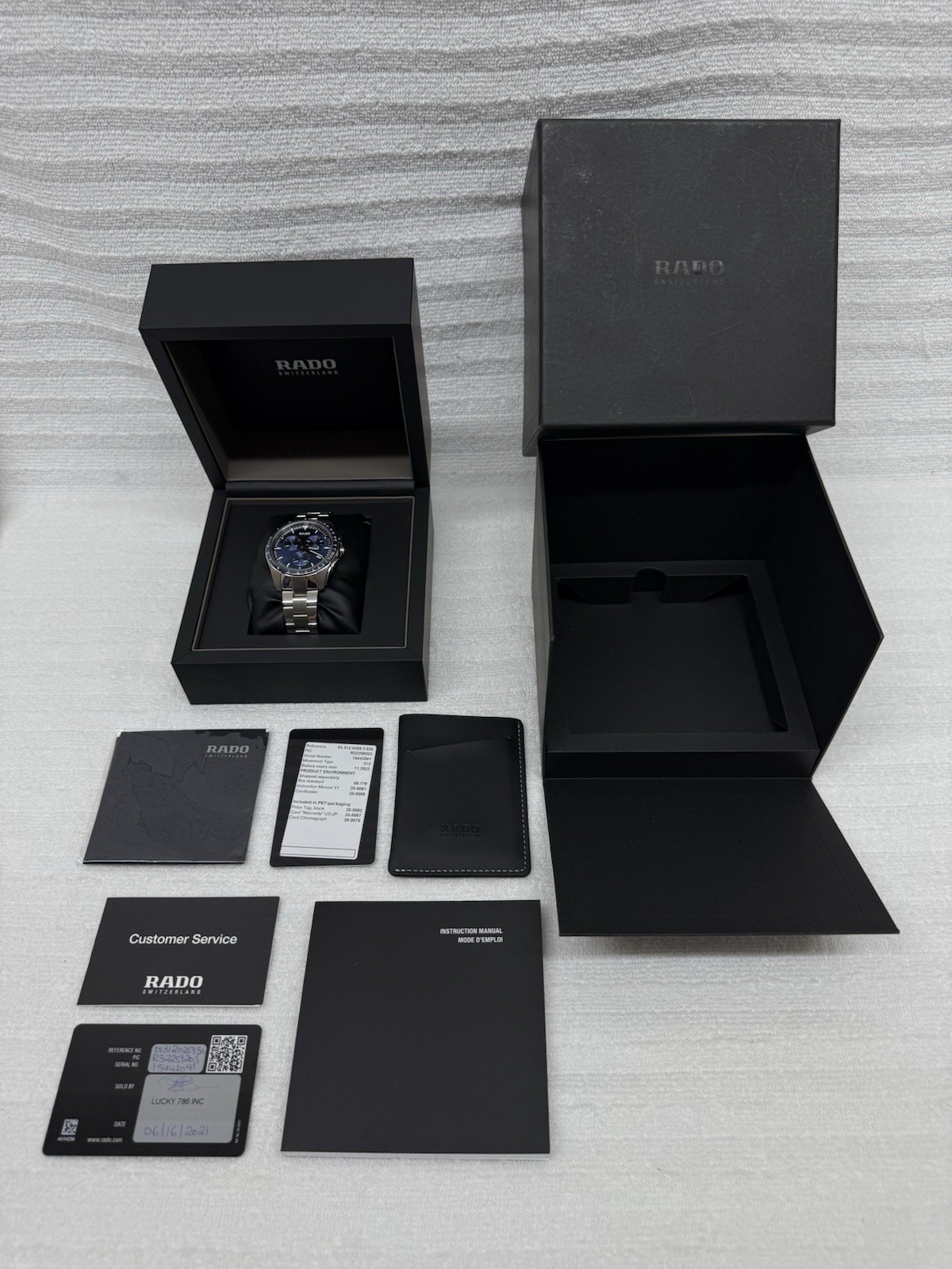 Rado Hyperchrome Quartz Chronograph Blue Dial Stainless Men’s Watch R32259203