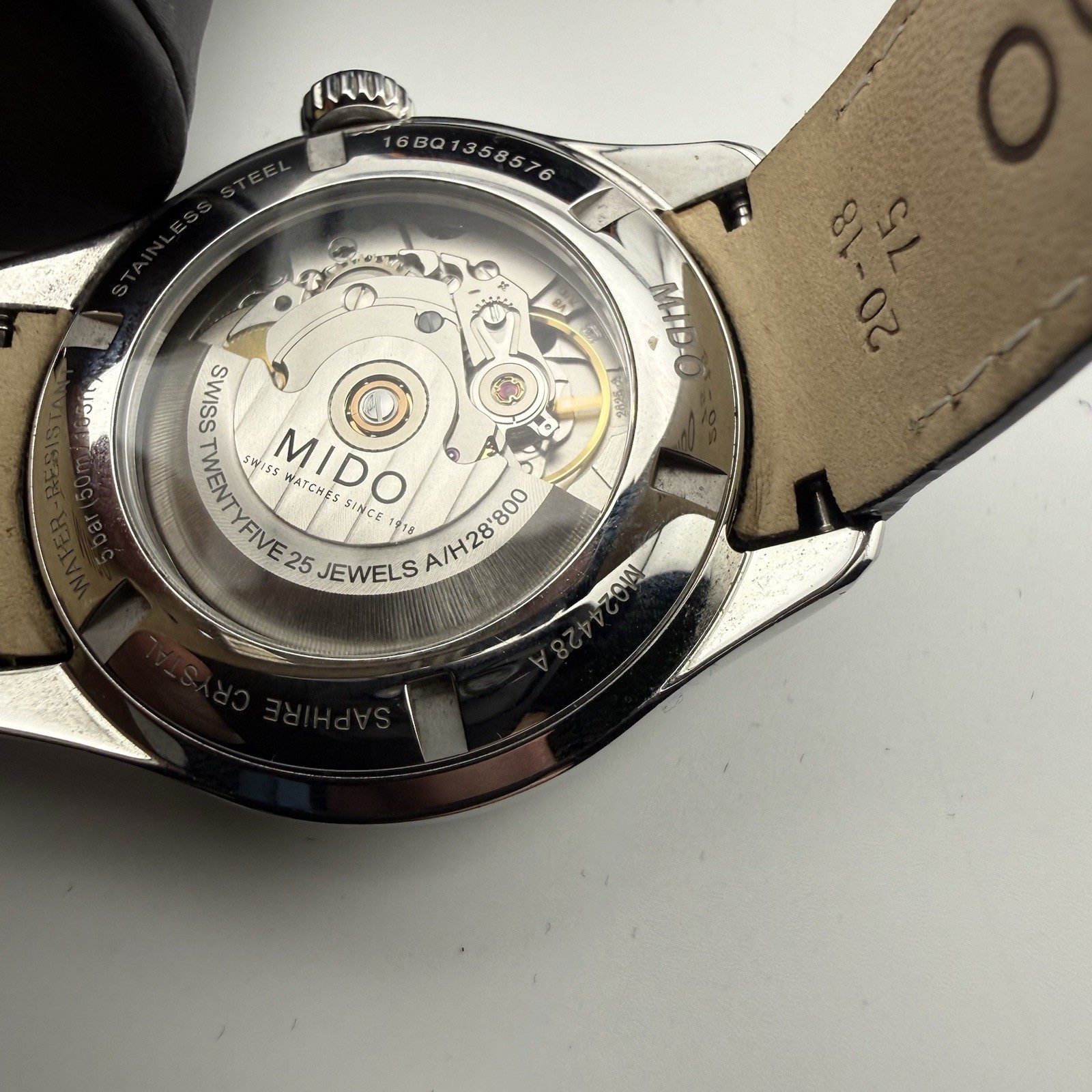 Mido Belluna II 25J Swiss Automatic Watch M024.428A Box & Hang Tag