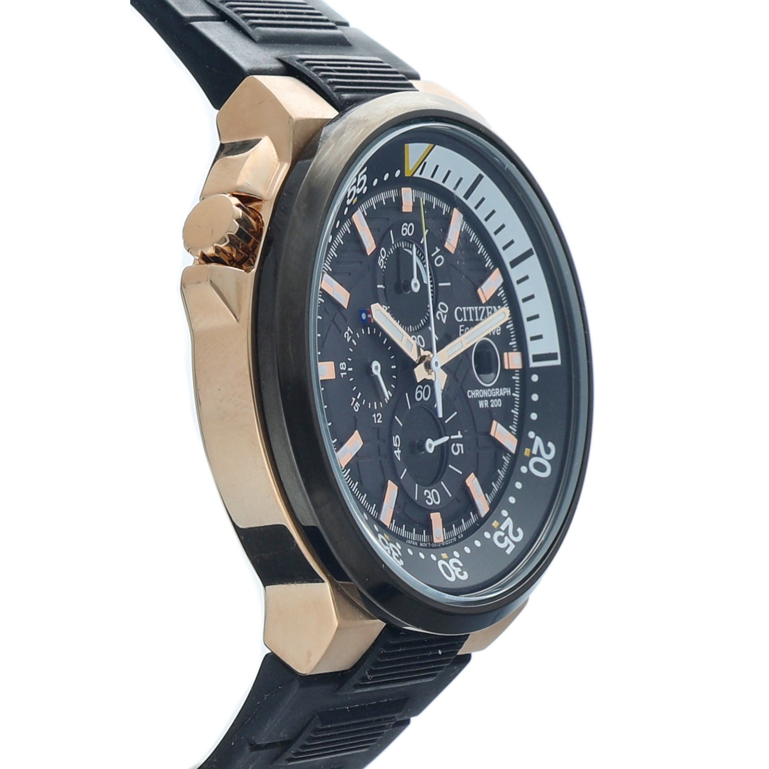 Citizen Eco-Drive Endeavor Chronograph Rose Gold 46 mm Steel Rubber Men’s Watch