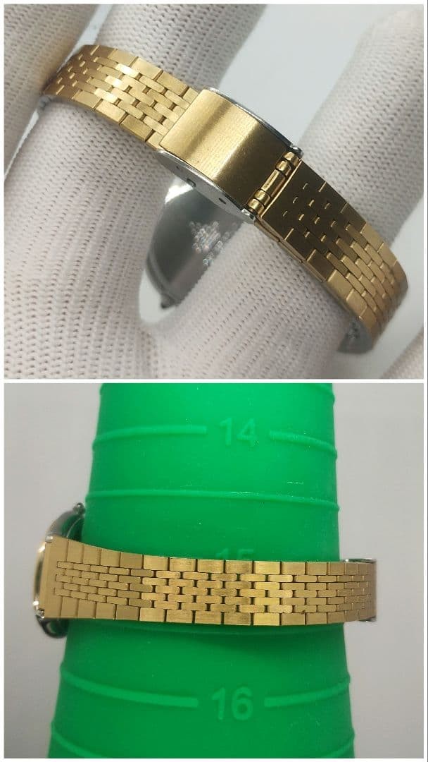 SEIKO Credor 4J61-0A60 Quartz 18K Bezel Gold Dial Ladies Watch 23.9mm