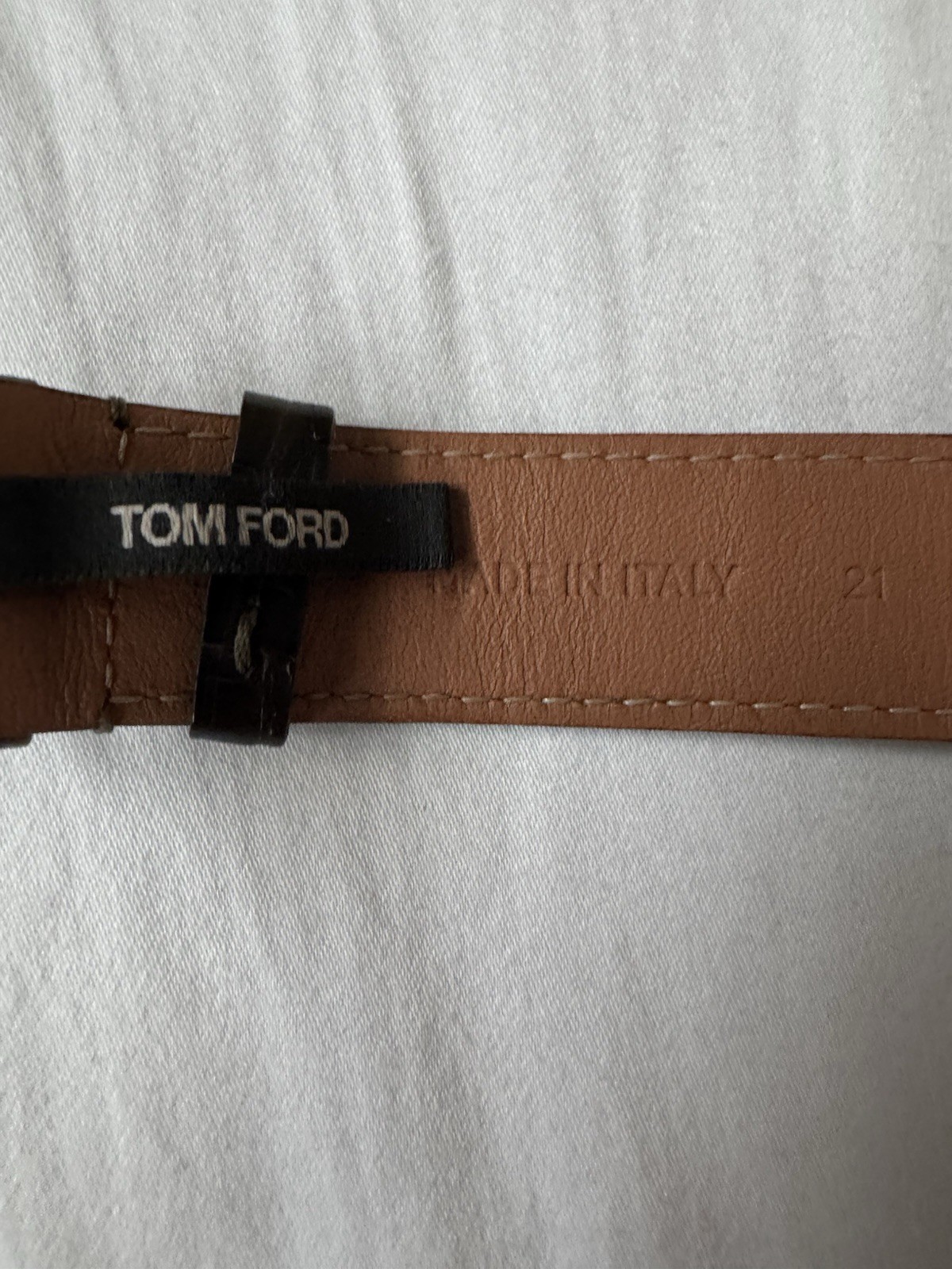 Authentic Tom Ford 001 Black 44mm Dial Tank Watch $2,070 Alligator 21mm $620