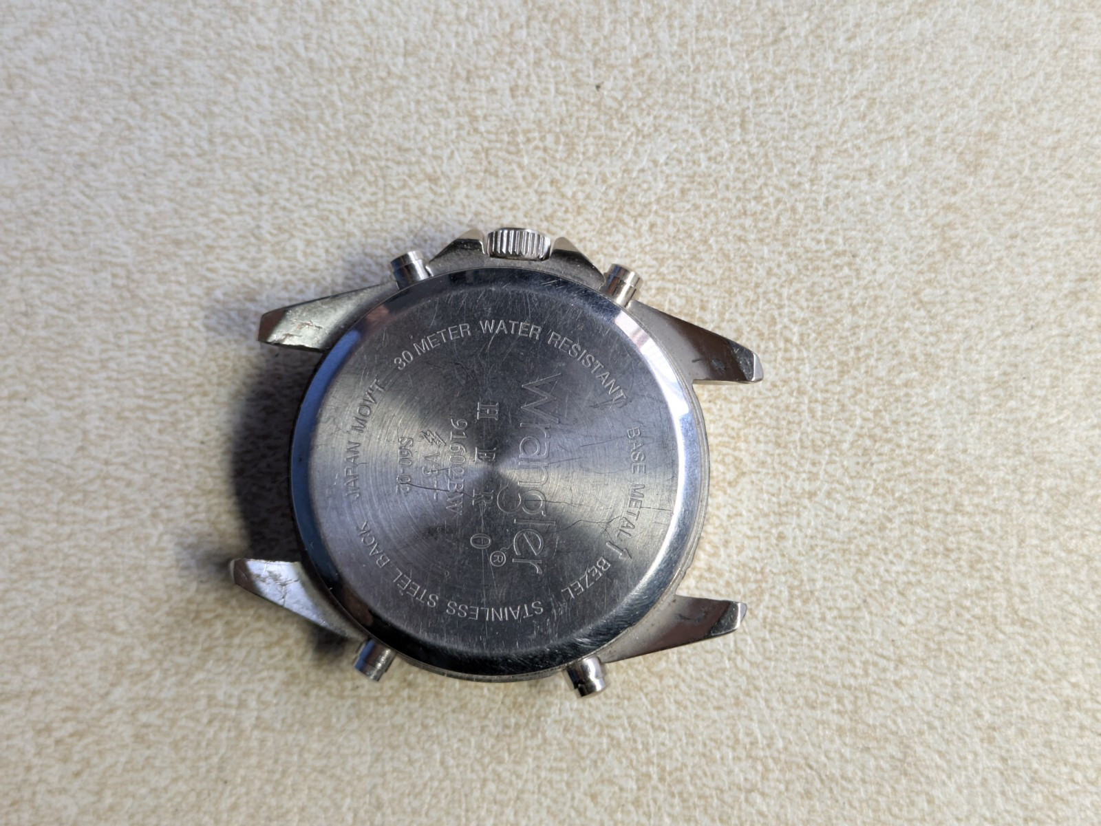 Wrangler Hero 91602BW Watch 30 Meters Water Resistant-FOR PARTS ONLY