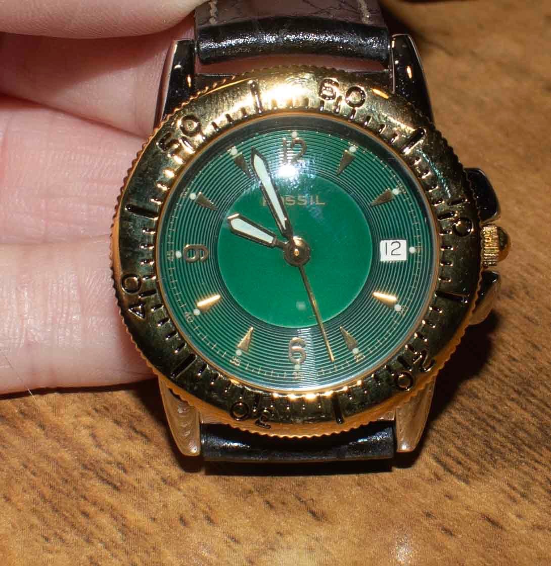 Fossil Coupe De Lux watch set, watch and original collectible packaging Untested