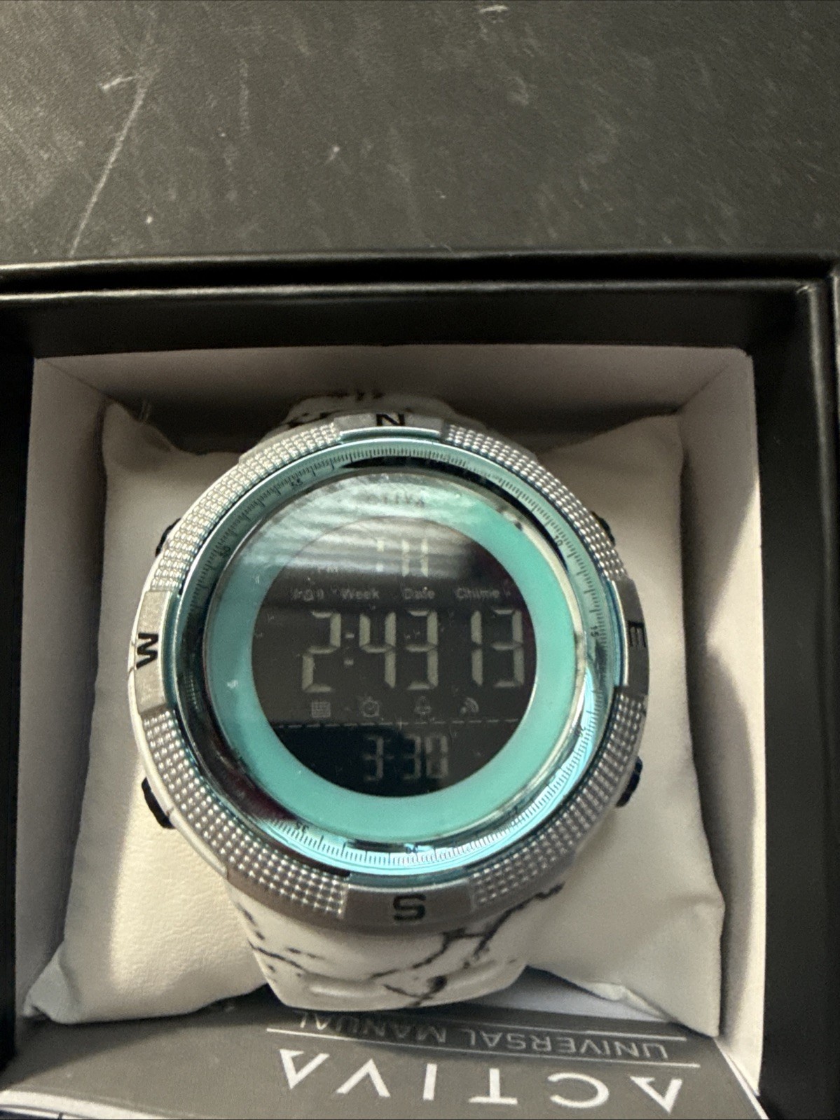 Activa Summit X Invicta Men’s Digital Watch 50mm White Camouflage NEW!