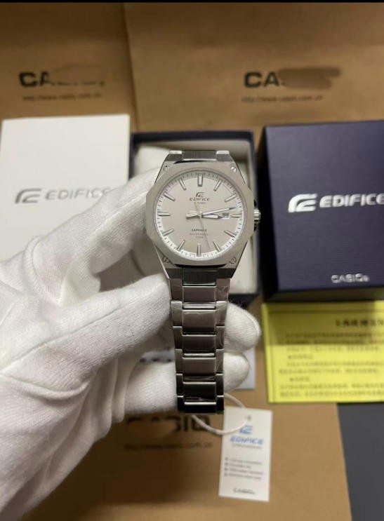 Casio Edifice Men’s Silver Dial Stainless Steel Sports Watch EFR-S108D-7AVUEF