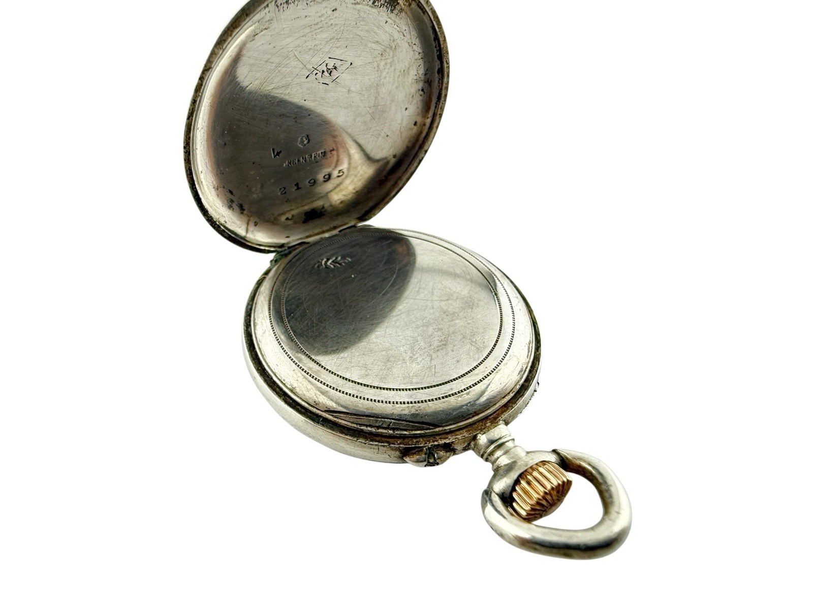Antique Sterling Silver Pocket Watch 29mm RUNS GREAT