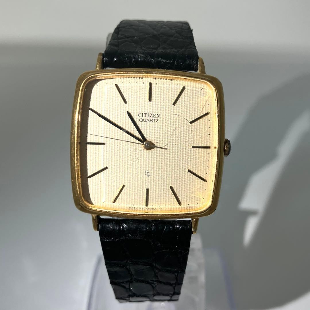 CITIZEN 4-212509 Analog Square Watch, Working Condition