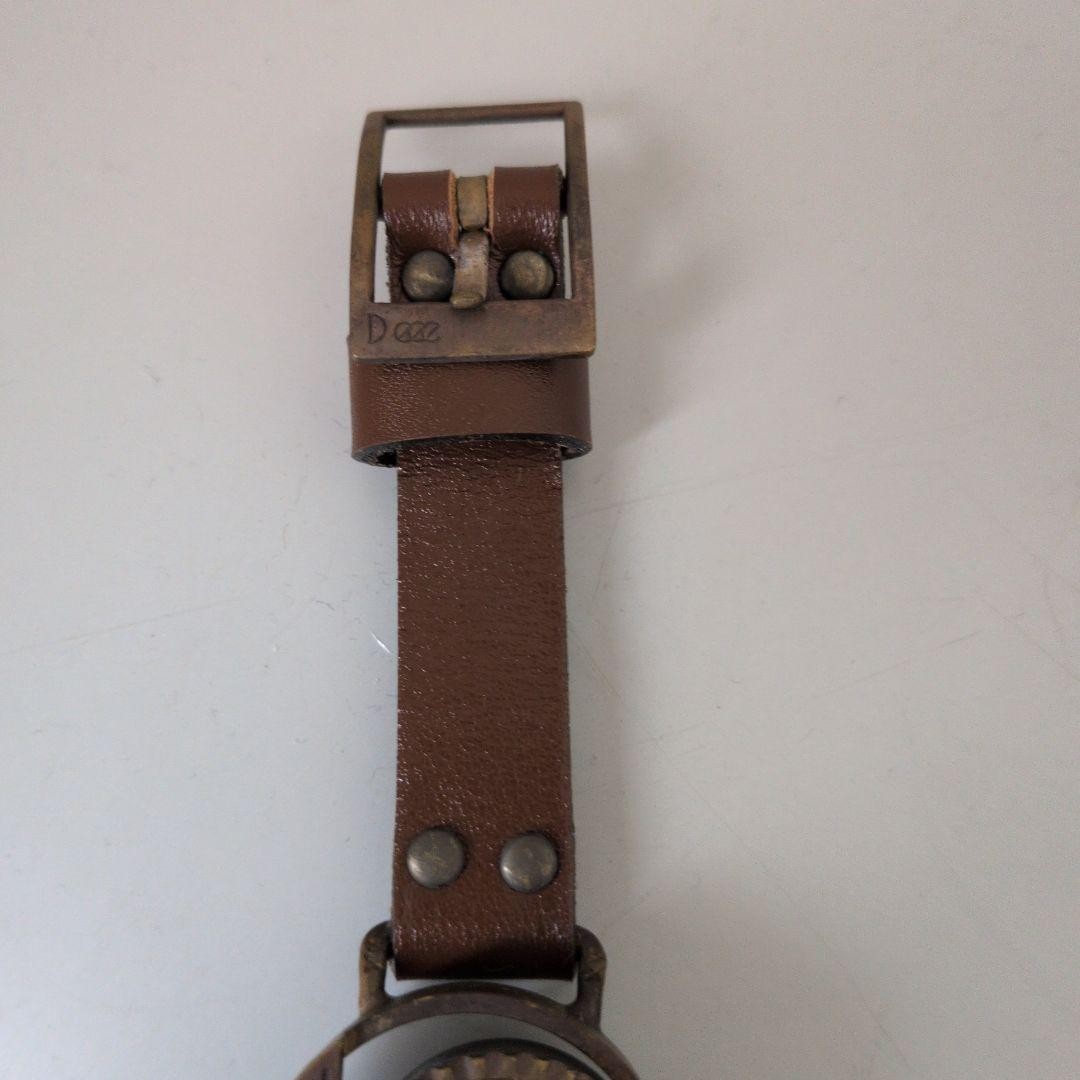 Deee Vintage Antique Style Quartz Watch Bronze Leather Band From Kyoto Japan