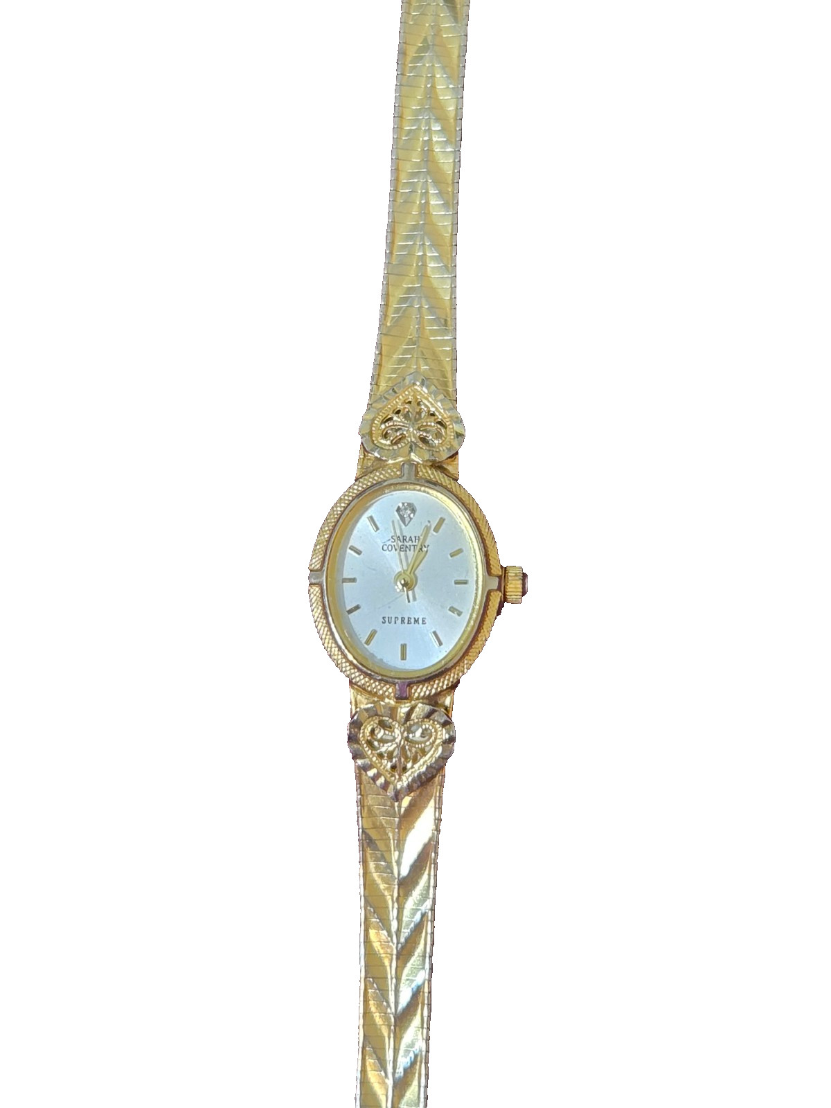 Vintage Sarah Coventry Supreme Ladies 19mm Watch MZB – Gold Tone w/ Plating Wear