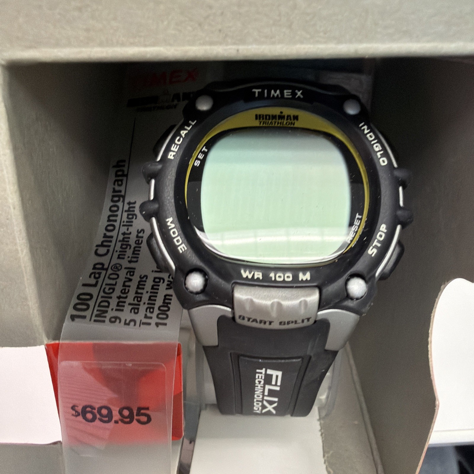 Timex Ironman Classic 100 44mm Black Resin Case with Black Plastic Band Men’s…