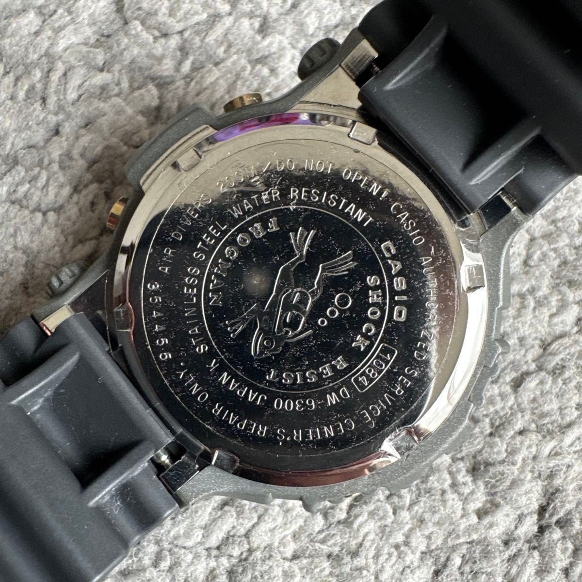 Excellent Condition CASIO G-Shock FROGMAN DW 6300B 8 Gray Black Rare Model First
