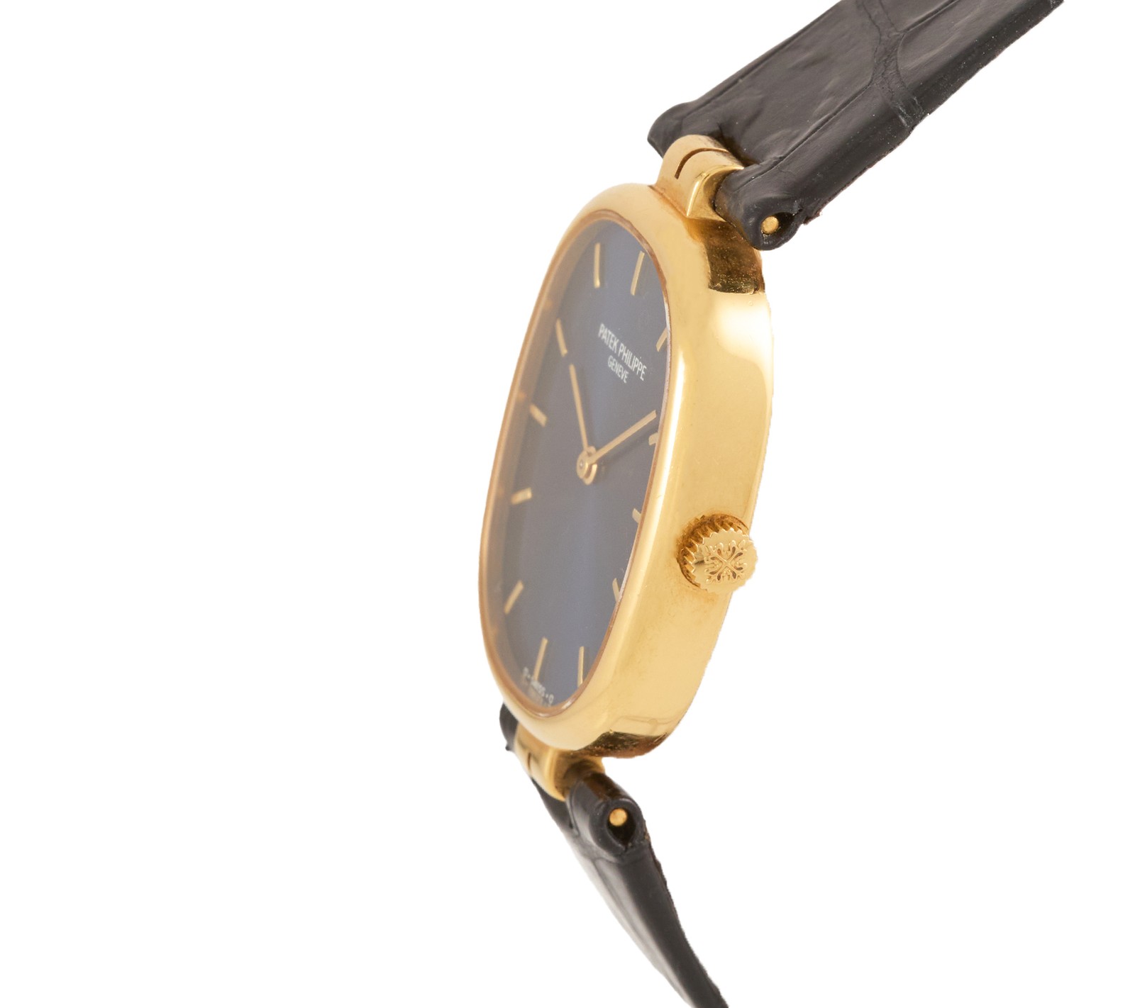Patek Philippe Ellipse, 23mm, Blue Dial, 18K Yellow Gold Watch W/Box & Paper