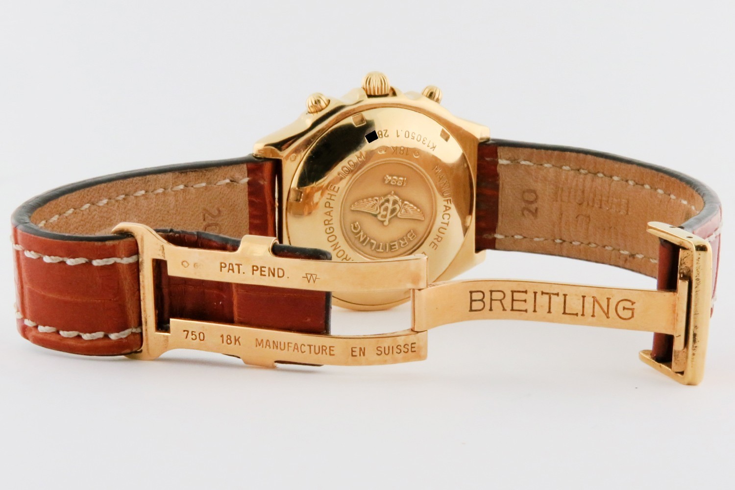 Breitling Chronomat GT 18K Gold Automatic Chronograph 40mm K13050.1 w/Papers