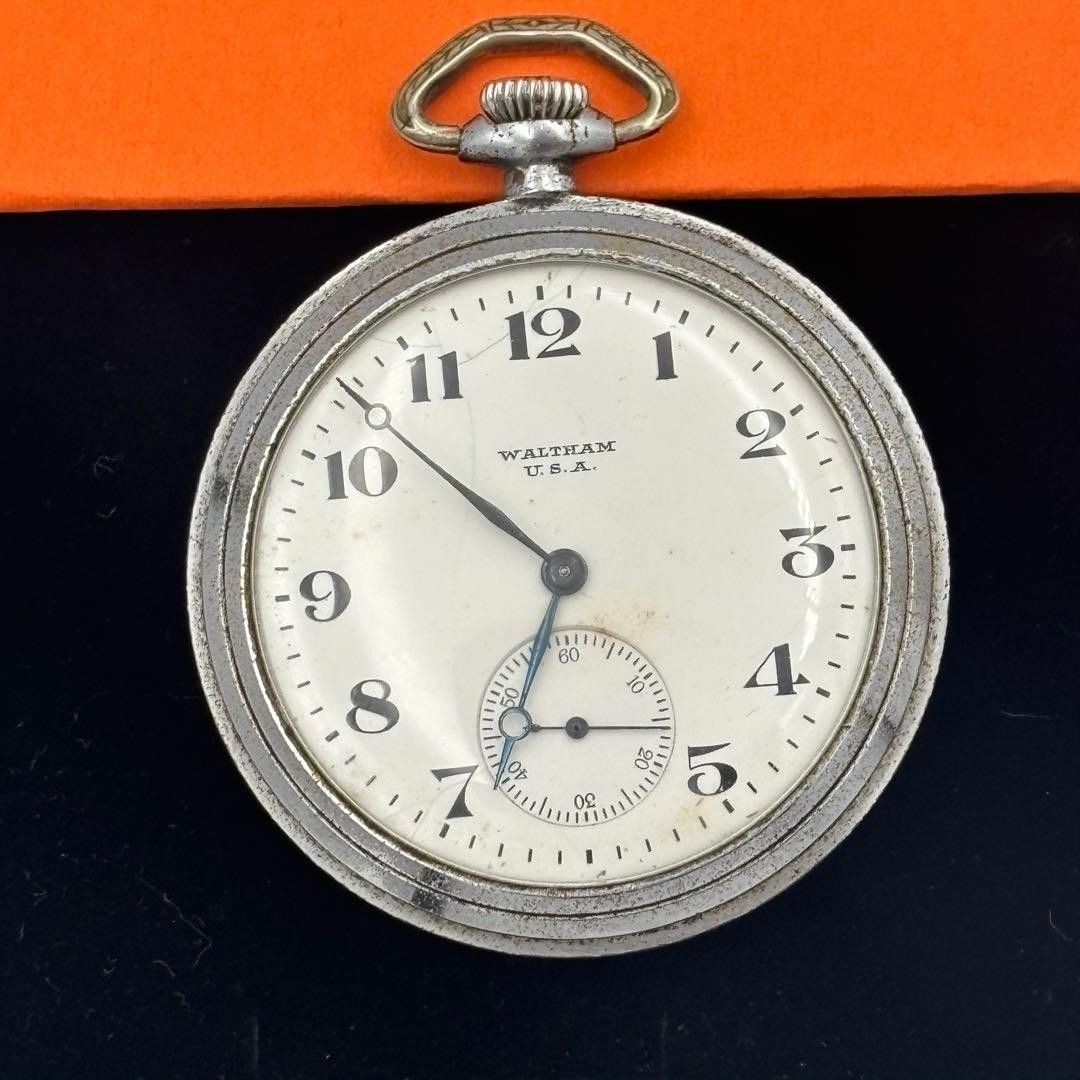 Waltham Manual Small Seconds Pocket Watch 46.3mm Working Used