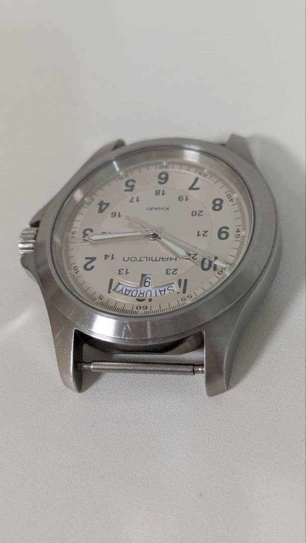 Hamilton Khaki Field Day-Date Quartz Watch H644510 39.3mm Champagne Gold Dial