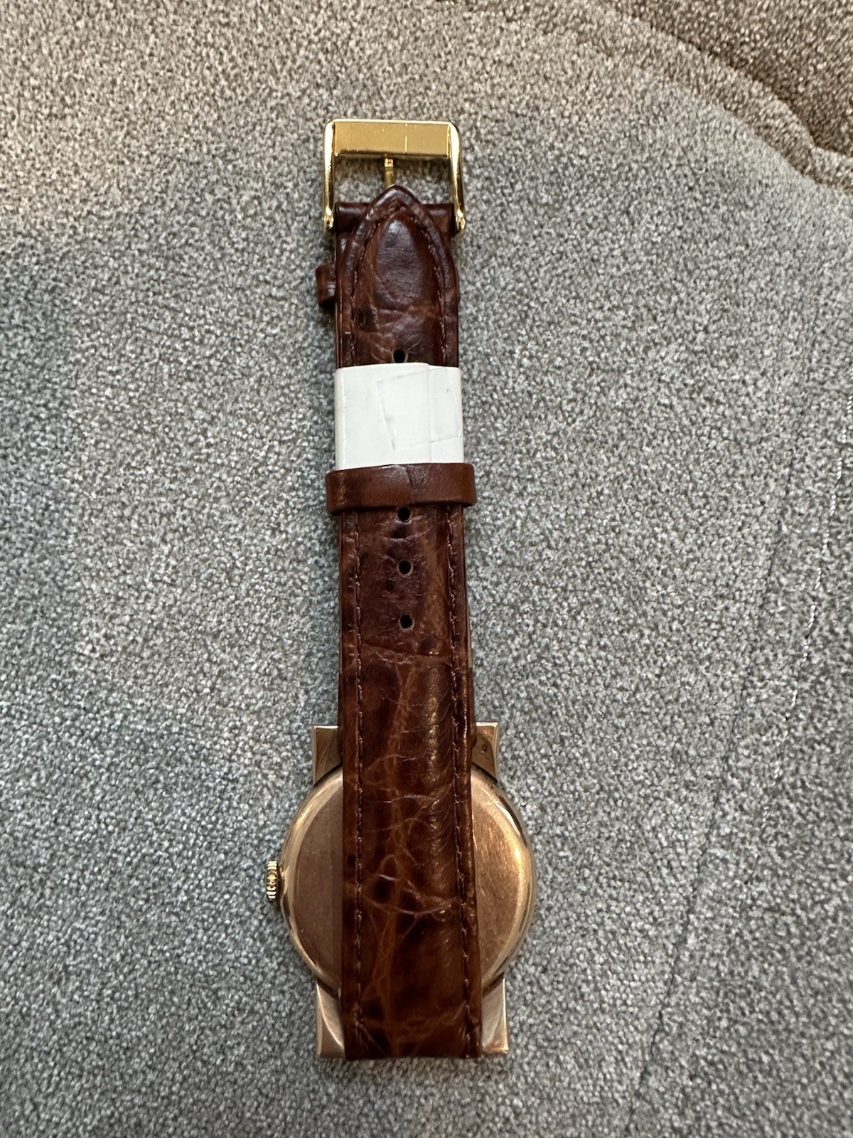 Vintage Paul Buhre 14K Gold Men’s Wristwatch w/ New Leather Band