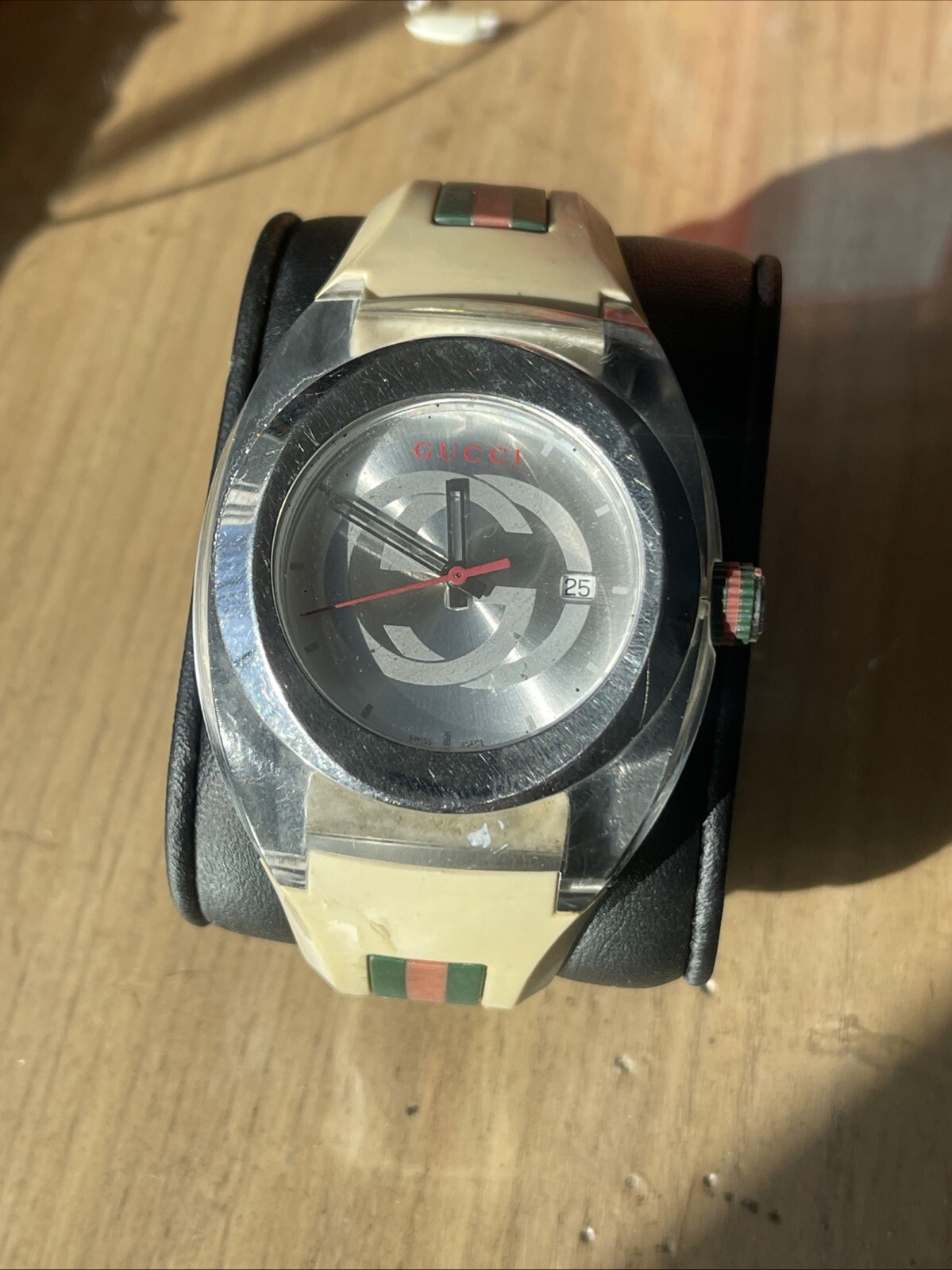 Gucci Sync 36mm Case Stainless Steel, Rubber Band, Unisex Wristwatch -…