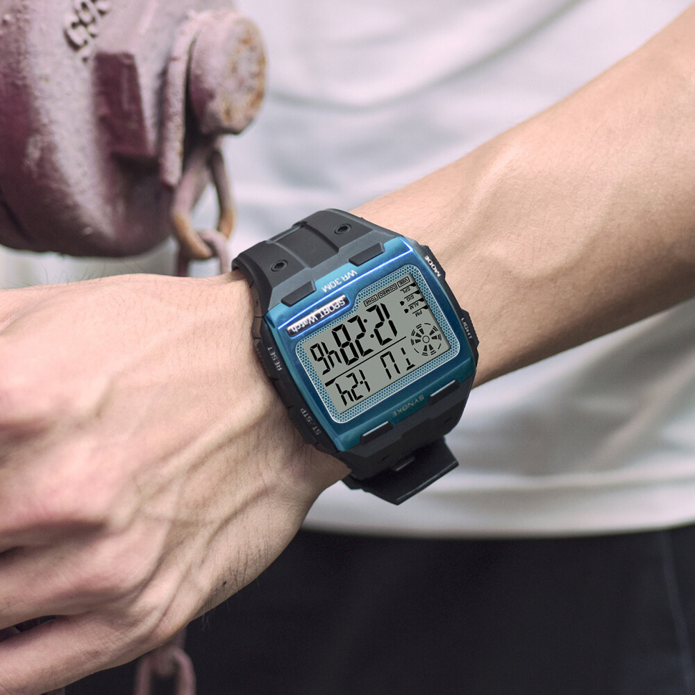 Men’s Waterproof Watch Military Tactical LED Backlight Display Sports Wristwatch