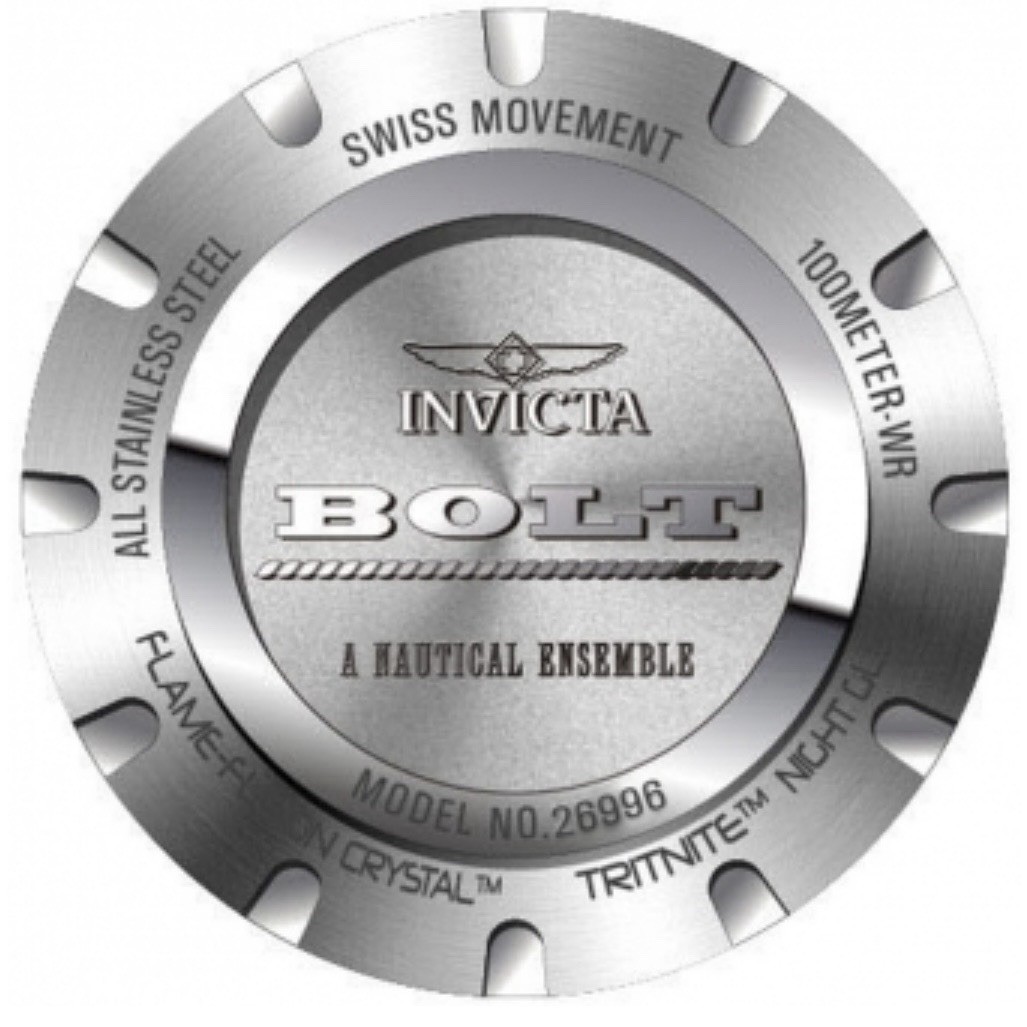 Invicta Bolt Men’s Chronograph 51mm Black Stainless Swiss Ronda 26996