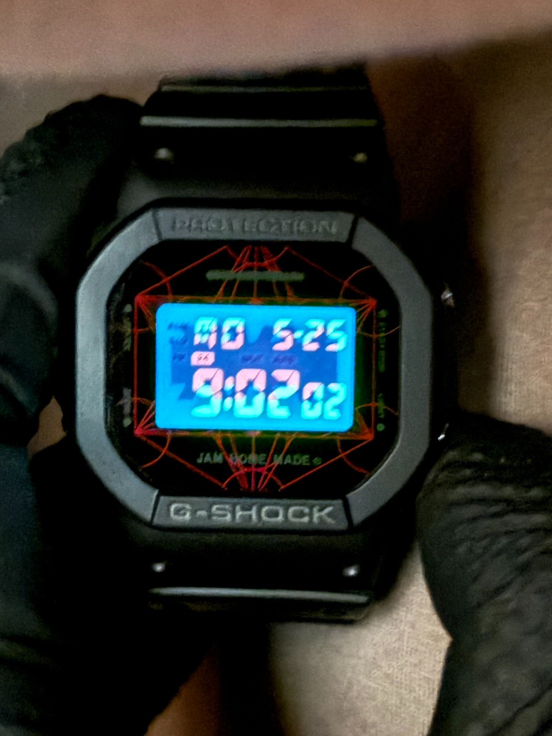 JAM HOME MADE G-SHOCK 25th Anniversary DW-5600VT Limited Black Mint Boxed Japan