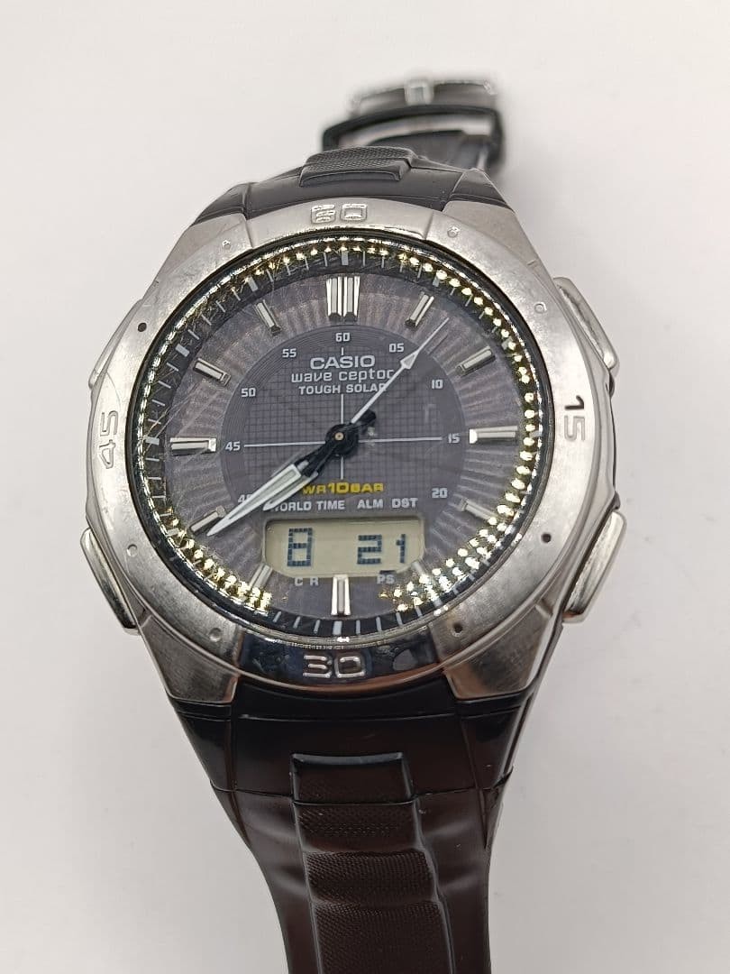 Excellent , Casio Wave Ceptor WVA-470 radio-controlled solar watch From Japan