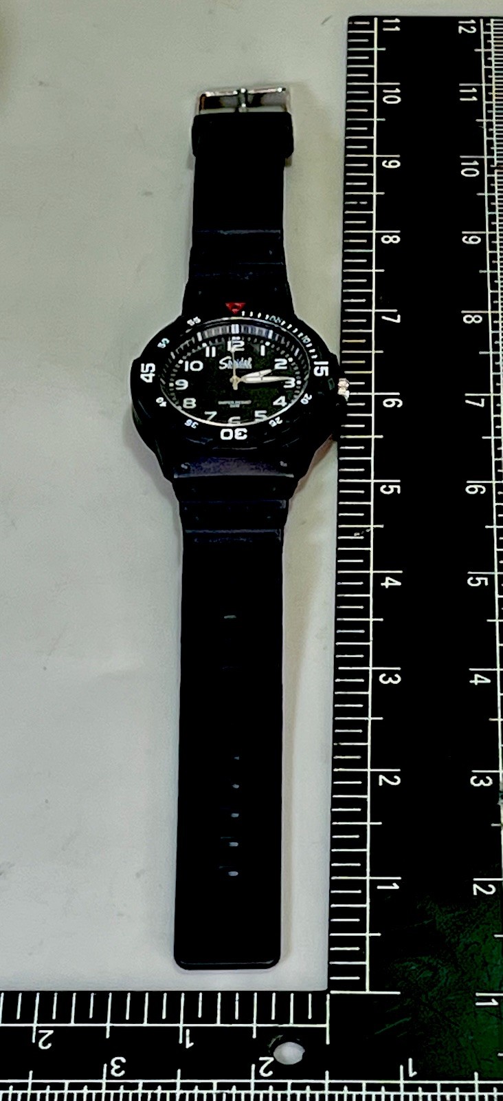 Speidel Time Express Quartz Analog Black Dial 44-47.9mm Plastic Strap Watch