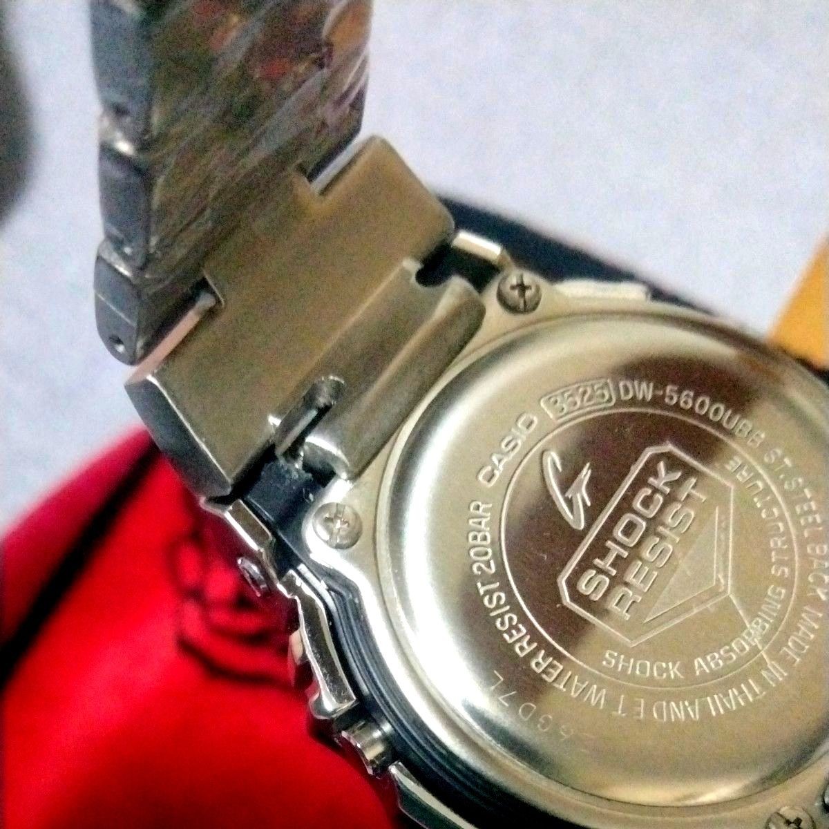 CASIO G SHOCK DW5600 Digital Wristwatch Silver Full Metal Specification