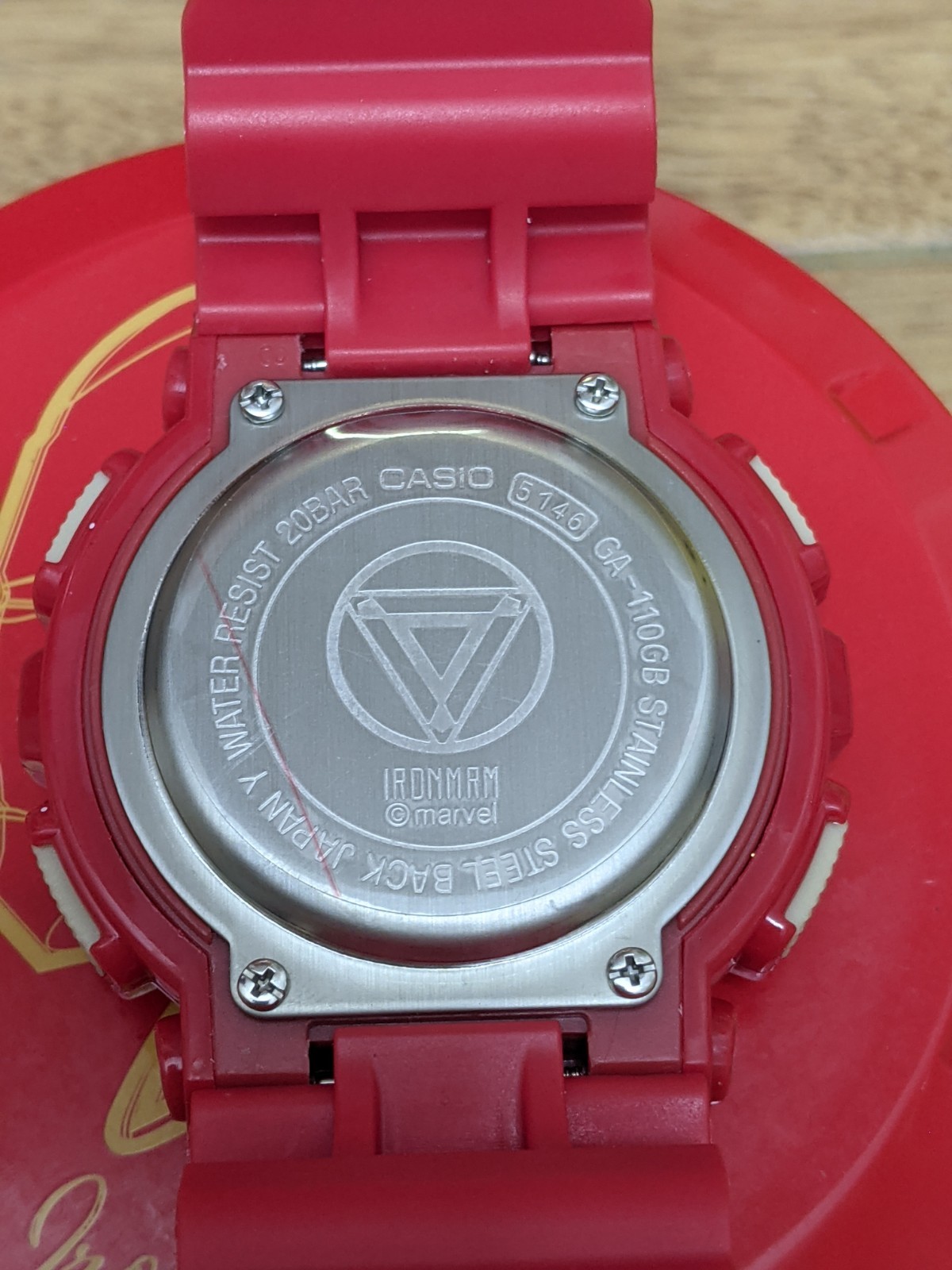 Casio G-SHOCK GA-110CB Marvel Iron Man Red Ana-Digi Quartz 200m Box