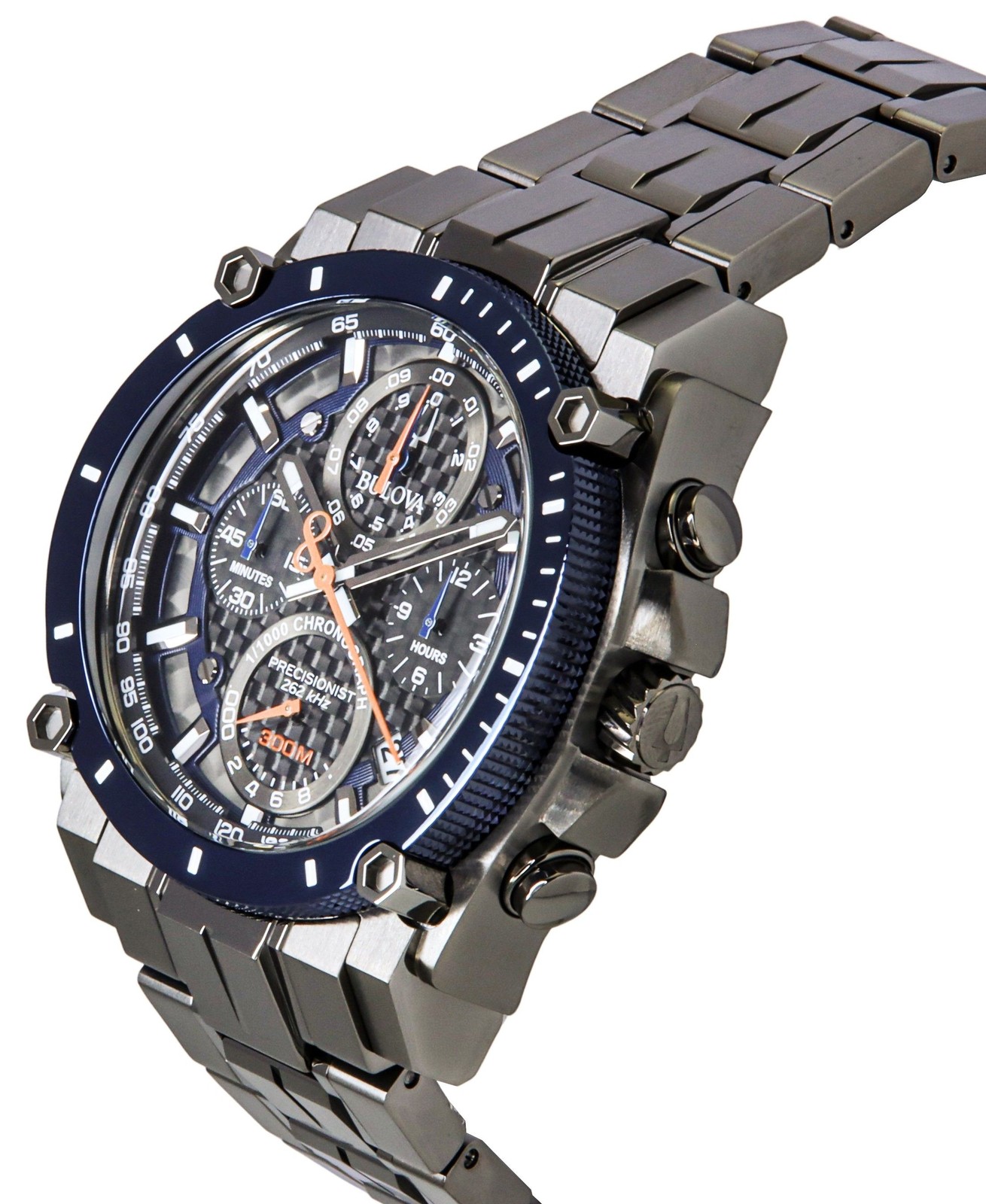 Bulova Icon Precisionist Chronograph Tachymeter Divers 98B343 300M Mens Watch