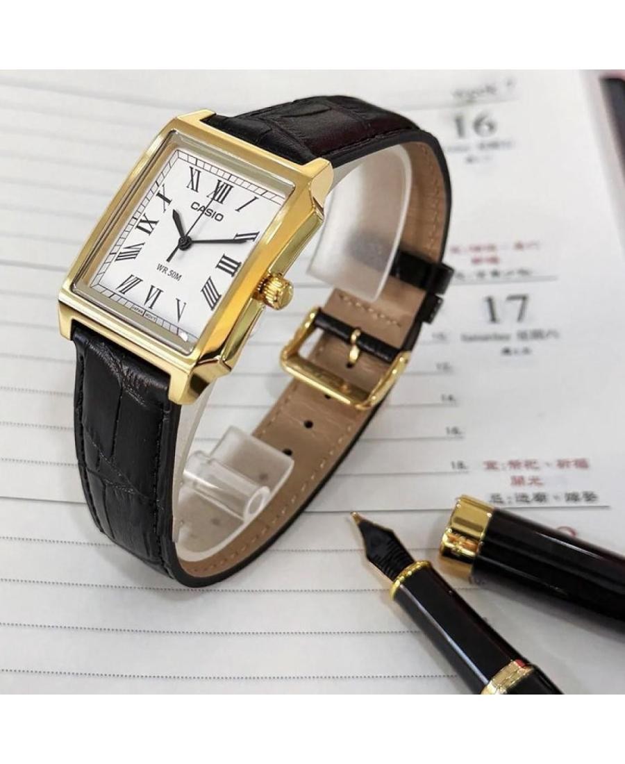 CASIO Men Analog Quartz Casual Watch Classic Dress White Dial Waterproof Rectang