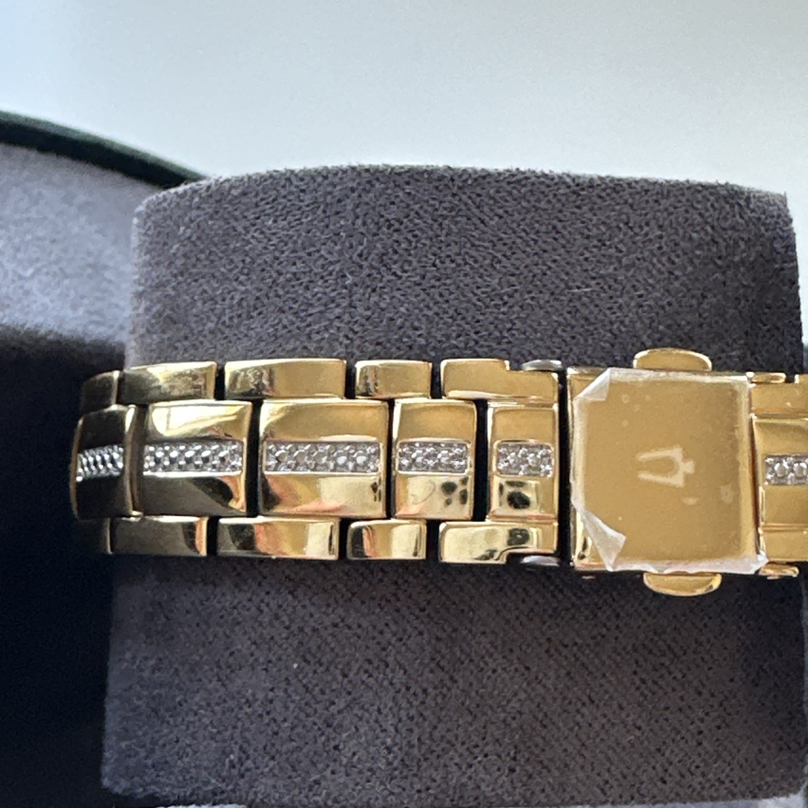 Bulova Womens Quartz Crystal Accent Gold-Tone 30.5mm Watch 98L283 *NO STEM/CROWN