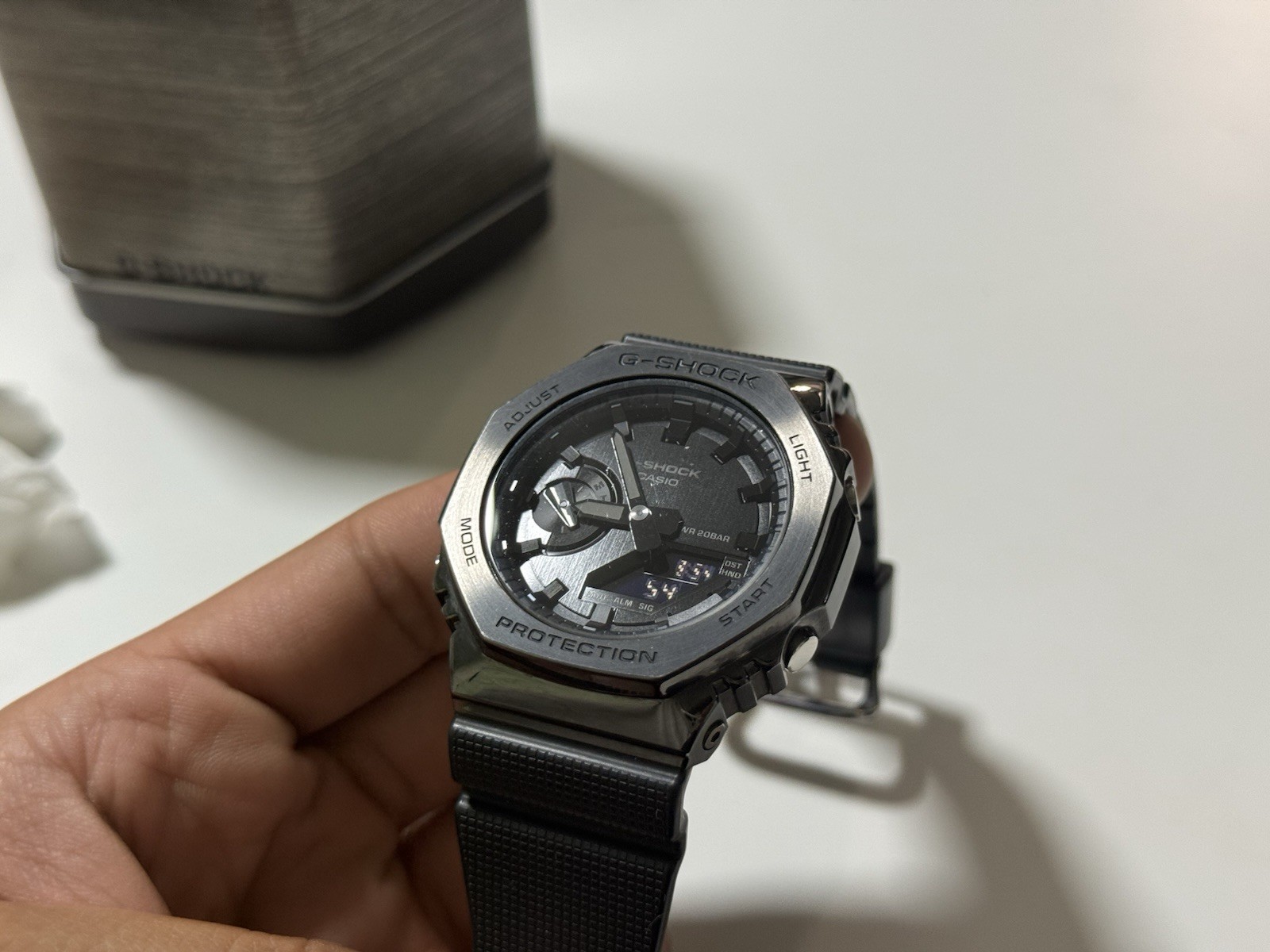 CASIO G-SHOCK GM-2100BB-1A Blackout Metal Case Analog Digital Watch w/ Box