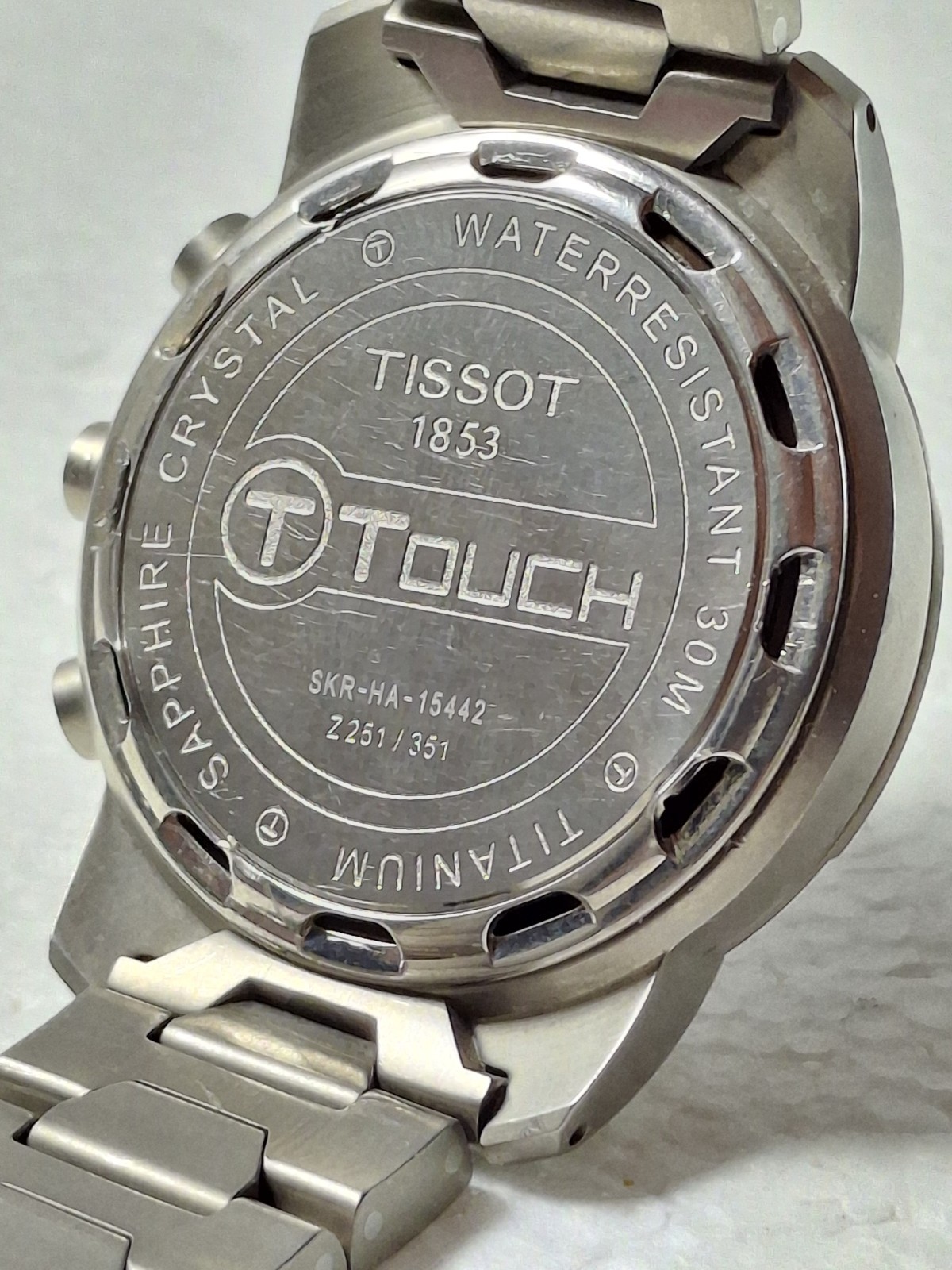 TISSOT 1853 T-TOUCH Z251/351 Titanium Band Watch Sapphire Crystal WR 30M