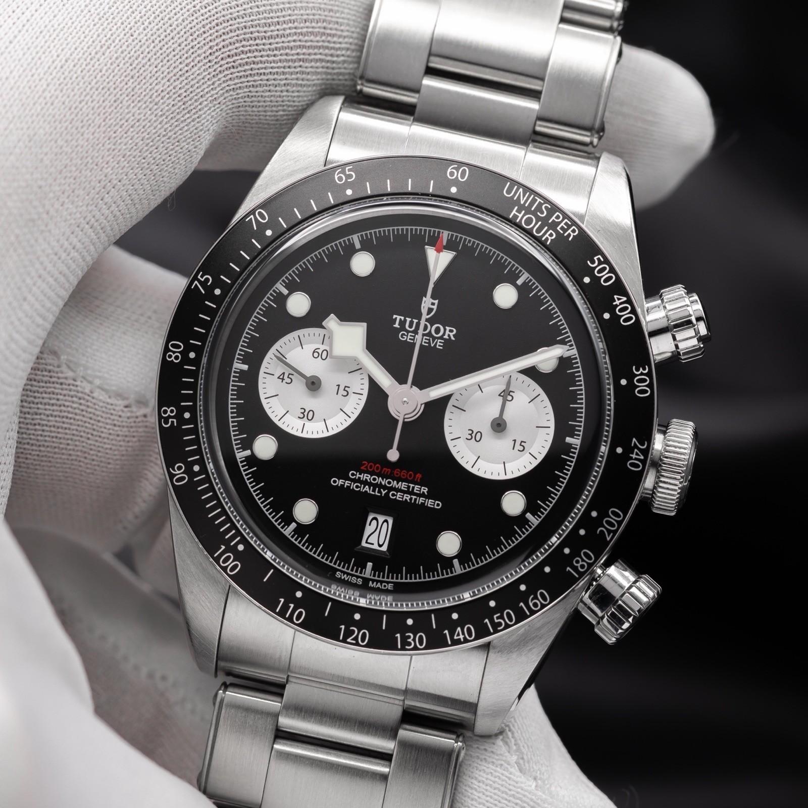 tudor black bay chronograph reverse panda