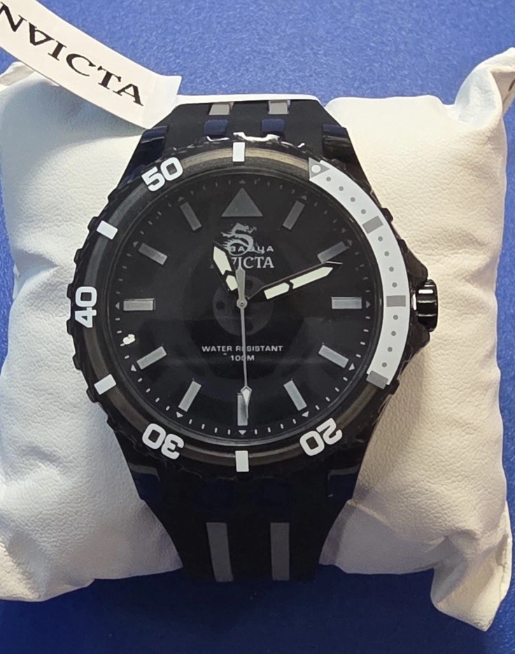 🔥Invicta Subaqua Men’s Watch 44mm- Grey Black And White Rotating Bezel-Silcone